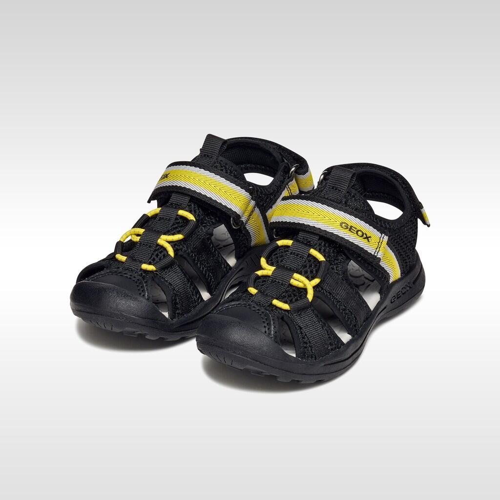 Sandales Garçon J VANIETT BOY Noir/Jaune 3/7