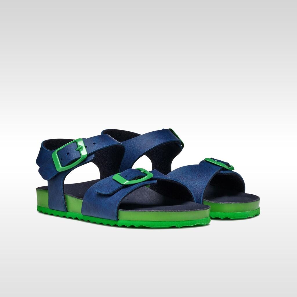 Sandales Garçon GHITA BOY Bleu Aviateur/Vert 3/7
