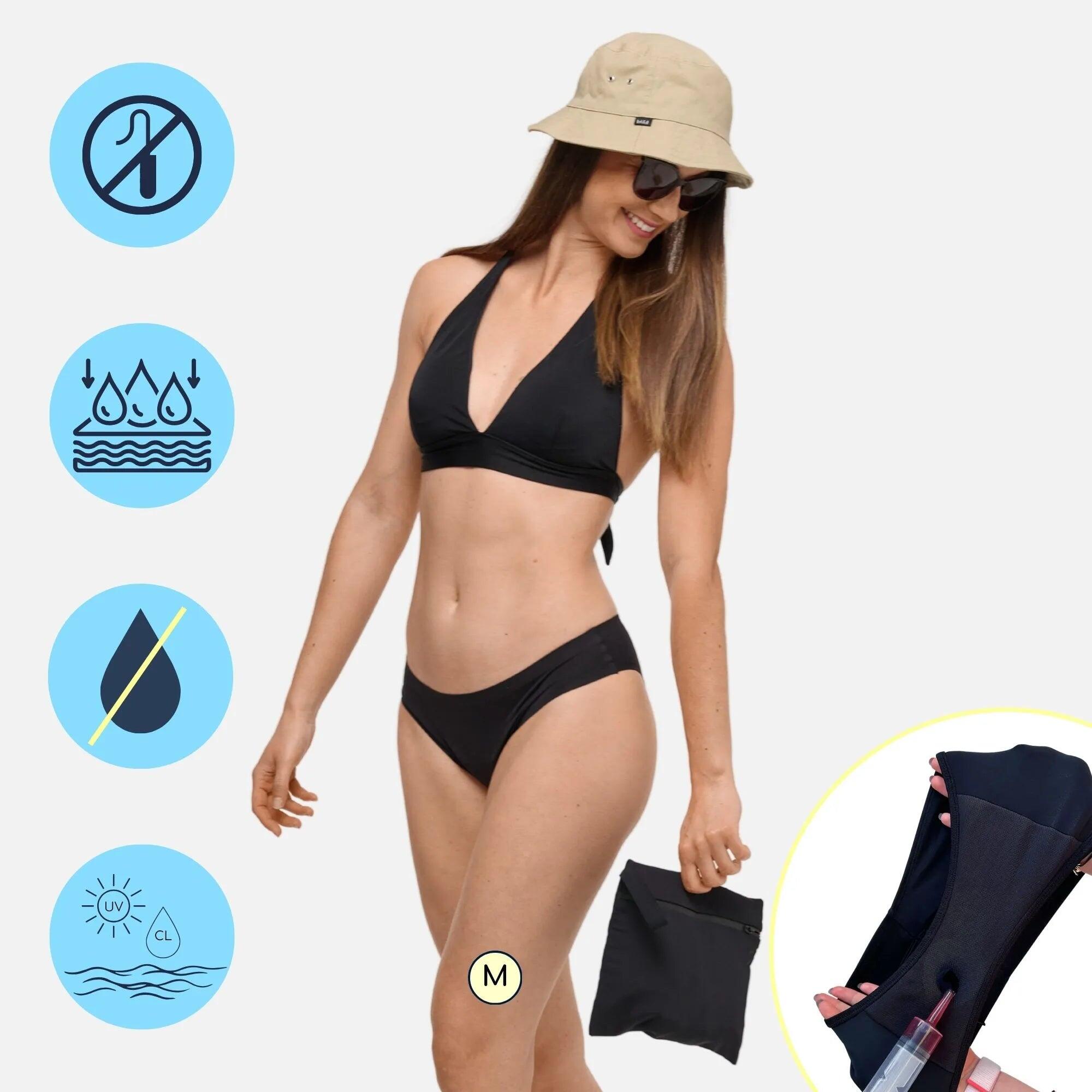 Cueca de Bikini menstrual sem costuras mulheres e adolescentes - Nina 3/8