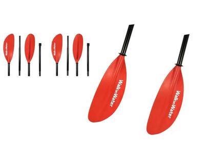 SET DI 2 PAGAIE DA KAYAK IN ALLUMINIO 4 PEZZI - COMPATTE E SMONTABILI