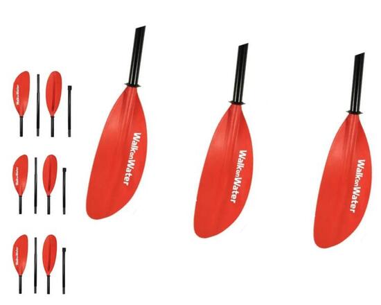 SET DI 3 PAGAIE DA KAYAK IN ALLUMINIO 4 PEZZI - COMPATTE E SMONTABILI