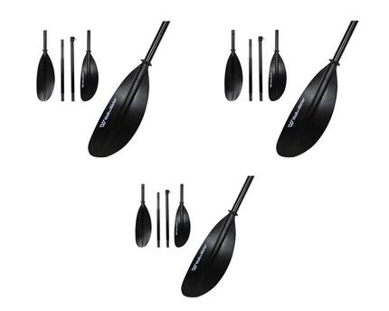 LOT DE 3 PAGAIES KAYAK FIBRE 4 PARTIES - LÉGÈRES ET DÉMONTABLES