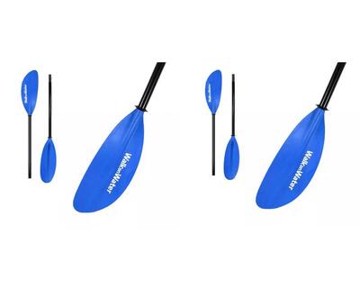 SET DI 2 PAGAIE DA KAYAK IN ALLUMINIO 2 PEZZI - RIGIDE E SMONTABILI