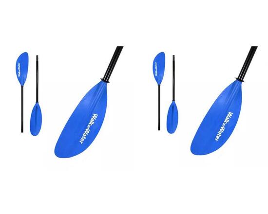 SET DI 2 PAGAIE DA KAYAK IN ALLUMINIO 2 PEZZI - RIGIDE E SMONTABILI