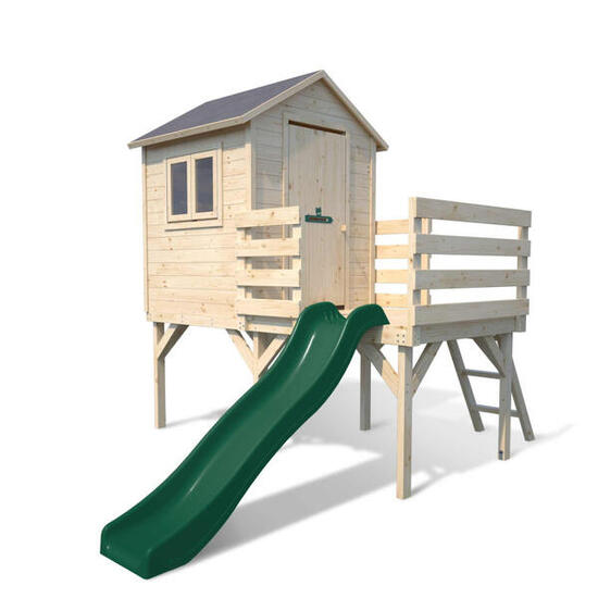 Cabane en bois sur pilotis avec toboggan JOSEPHINE