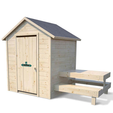 Cabane en bois avec table pique-nique TIANA