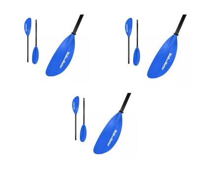 LOT DE 3 PAGAIES KAYAK ALU 2 PARTIES - RIGIDES ET DÉMONTABLES