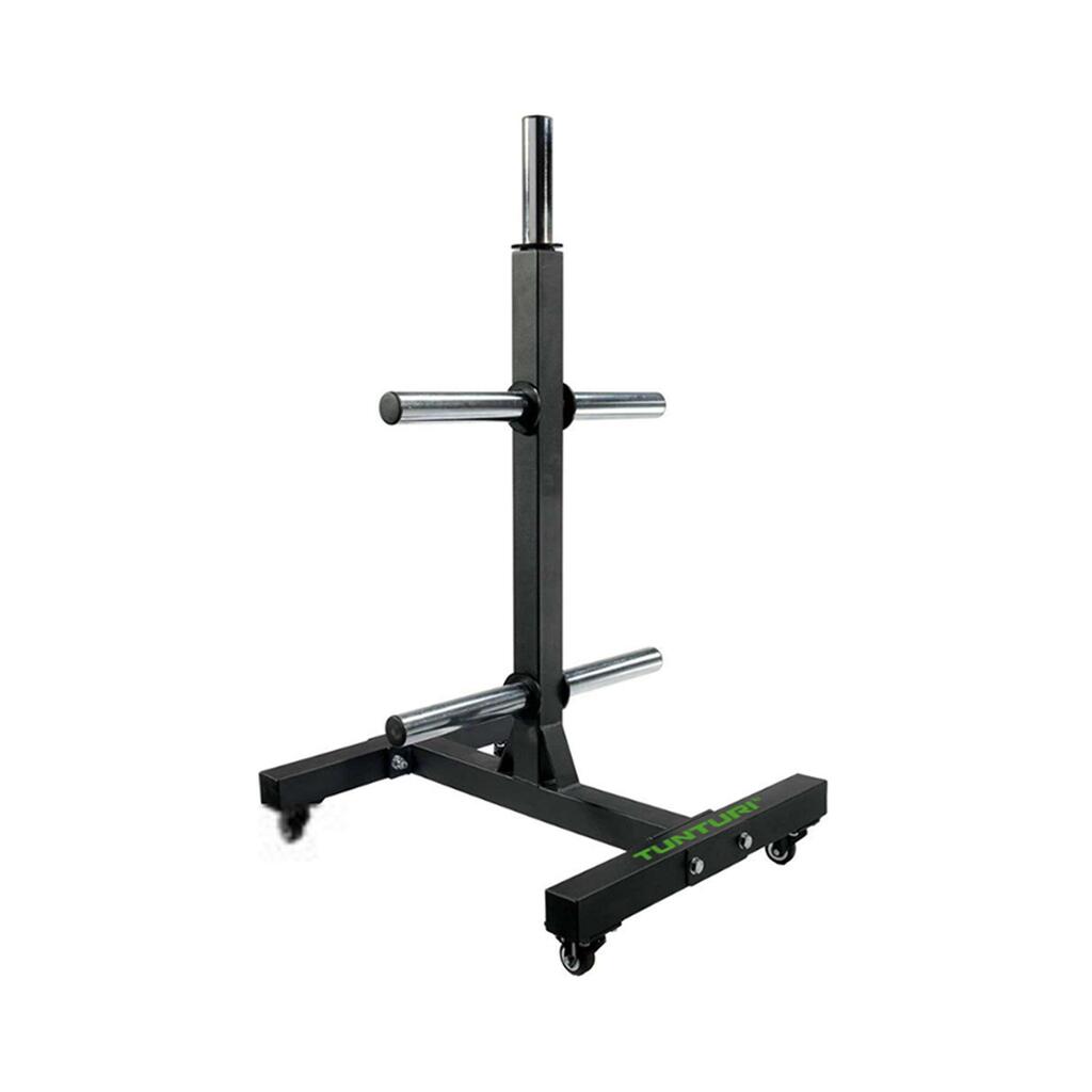 Tunturi Upright Dumbbell Plate Rack 5 Pegs Black/Chrome