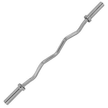 Barre de Curl filetée curlbar Olympic chrome 120cm SpringCol, chrome