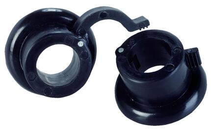 Collier ABS de blocage pour disques et poids stop-disques noir, lot de 2
