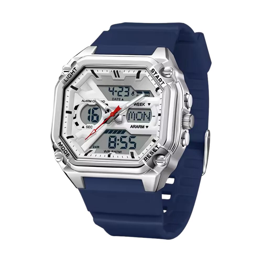Blue Men's Dual Display Watch