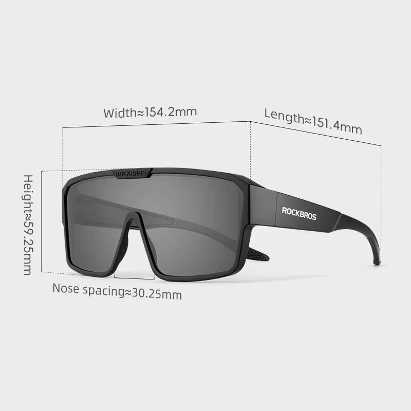 Okulary rowerowe / sportowe z polaryzacją ROCKBROS UV400 czerwona soczewka 3/7