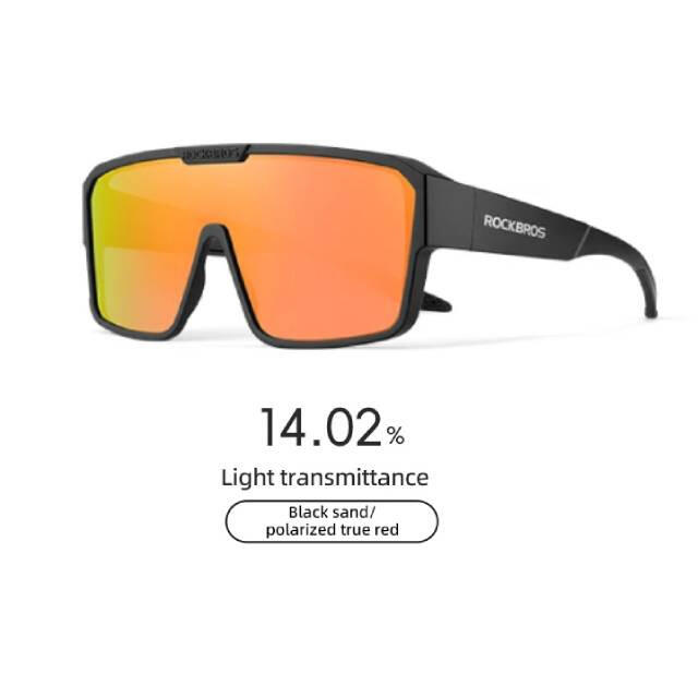 Okulary rowerowe / sportowe z polaryzacją ROCKBROS UV400 czerwona soczewka 2/7