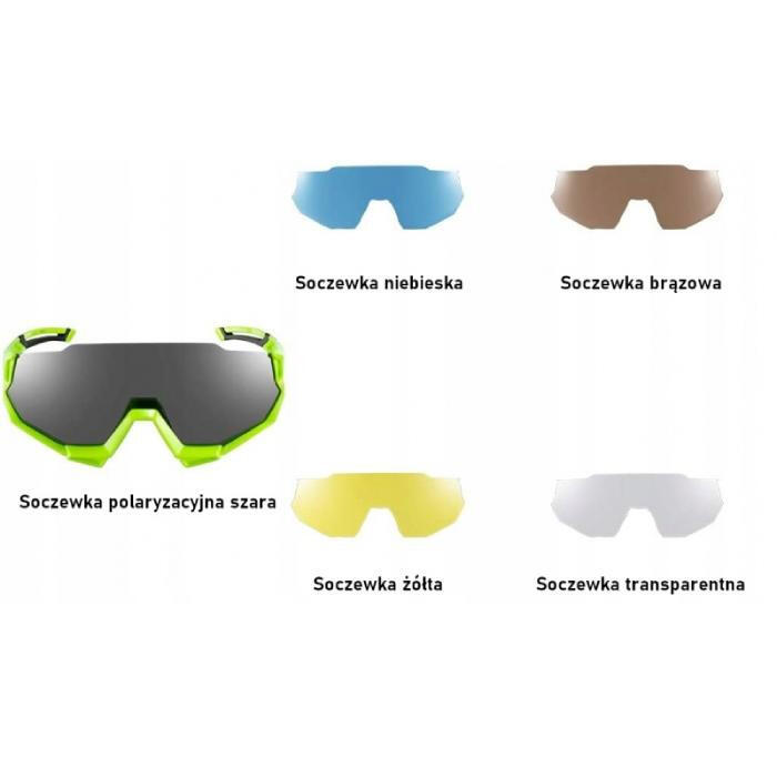 Okulary rowerowe / sportowe z polaryzacją, wymienne soczewki UV400 ROCKBROS 5/7