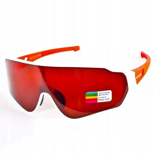 Okulary rowerowe / sportowe z polaryzacją ROCKBROS UV400 (10162) biało-czerwone 4/7