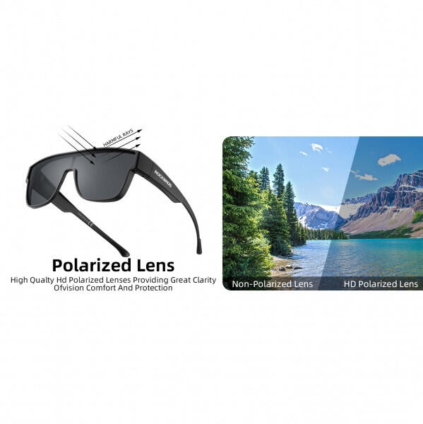 Okulary rowerowe / sportowe z polaryzacją ROCKBROS UV400 (14130003001) czarne 6/7