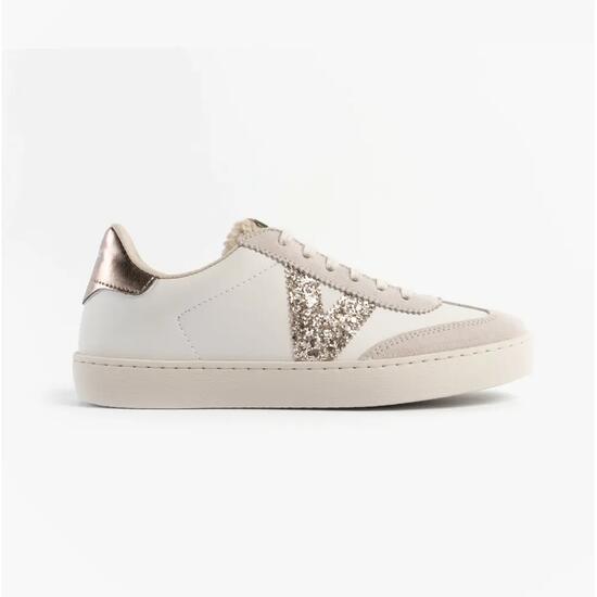 Baskets sport femme - Effet cuir et borreguito - BERLIN CICLISTA - Blanc