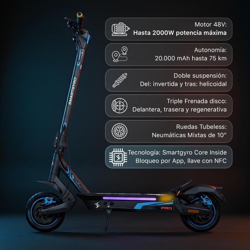 Patinete Eléctrico K5 PRO LR Certificado DGT Smartgyro 2/7