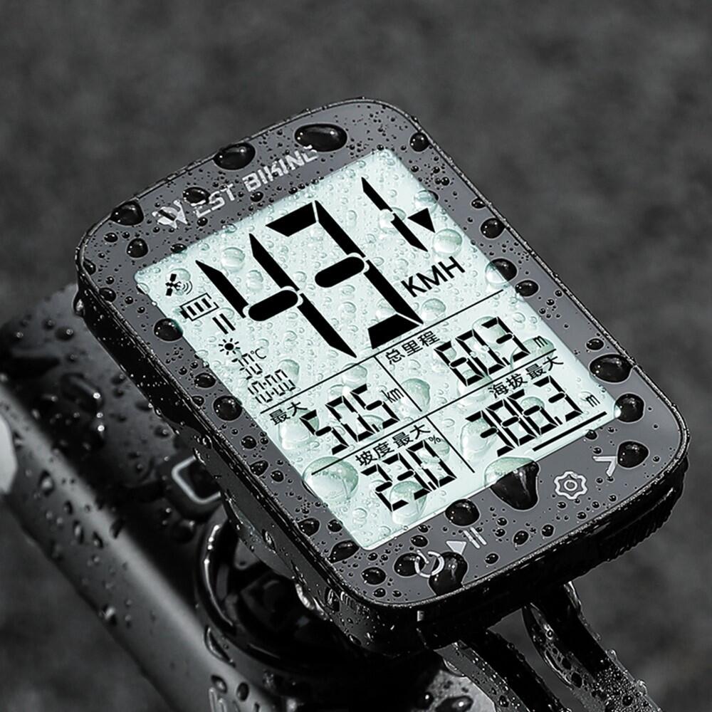 GPS-Funk-Tachometer für Fahrräder WEST BIKING 7/7