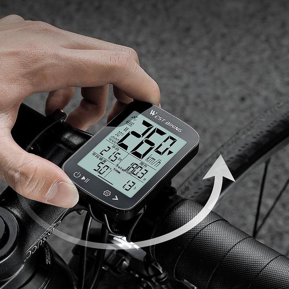 GPS-Funk-Tachometer für Fahrräder WEST BIKING 6/7