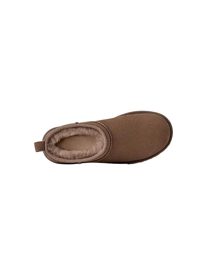 Botines Planos Mujer Ugg Classic Ultra Mini Gris 6/7