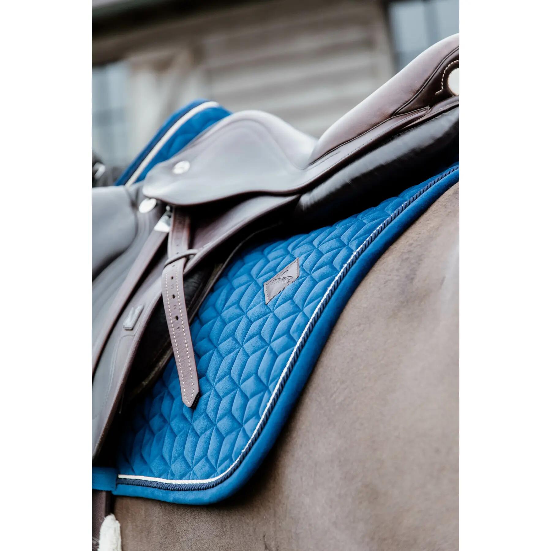 Zadeldek - Zadeldoek - Basic Velvet - Dressuur - Cob - Marine 3/5