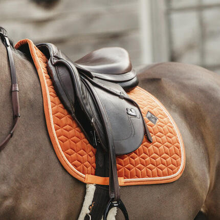 Tapis de selle dressage velours vieux rose