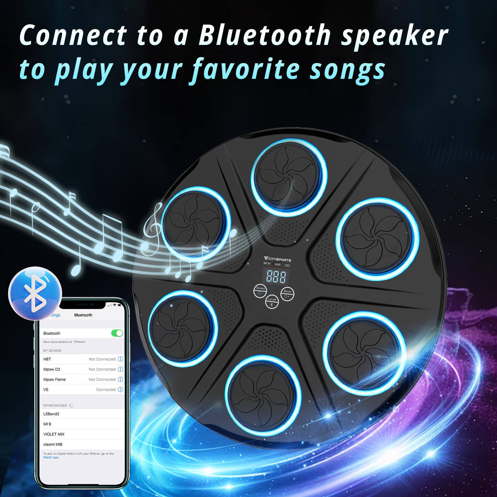Hudební BoxerskýSstroj, Boxerské Tréninkové Vybavení, Bluetooth 5/6