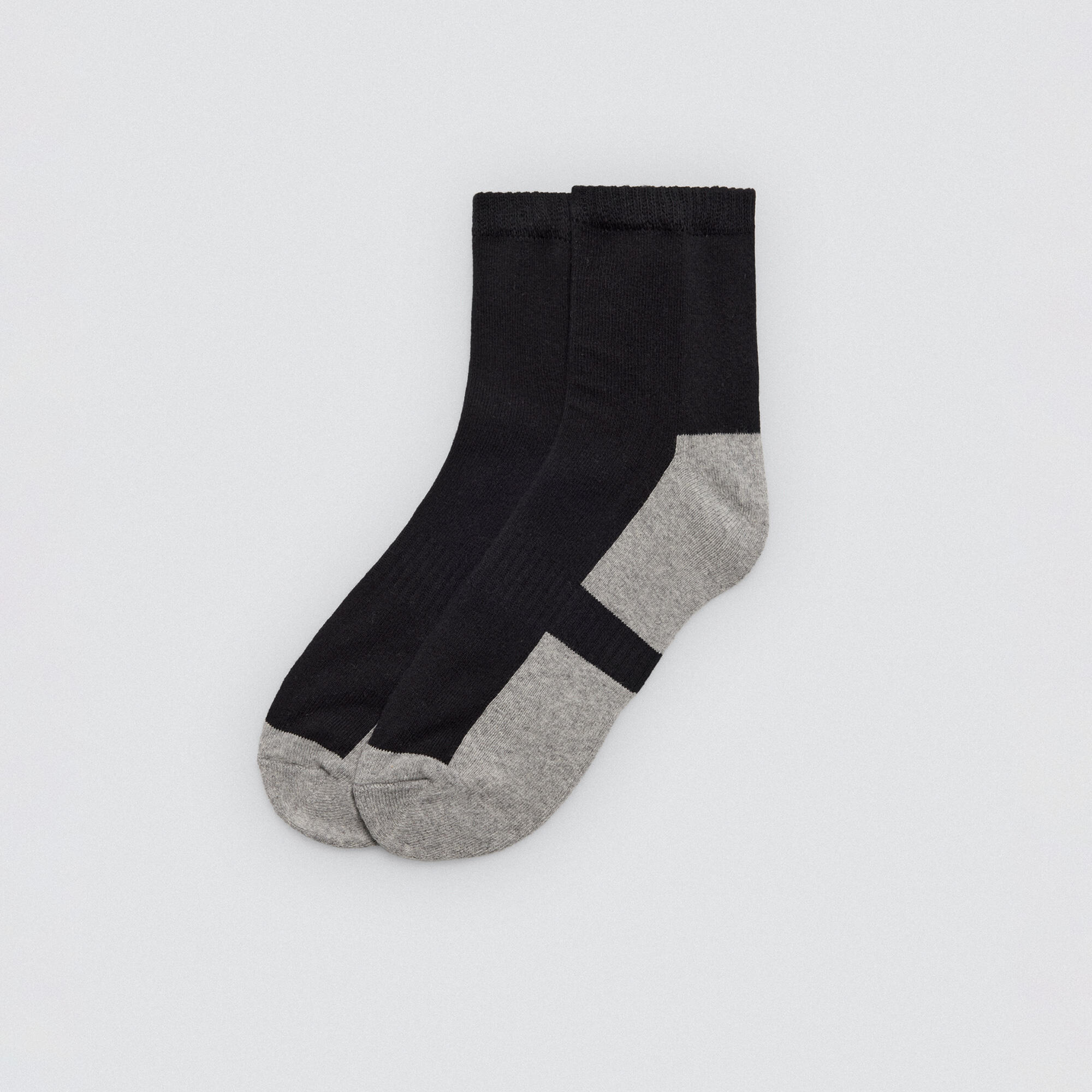 Lot de 3 chaussettes de sport en éponge grises et noires 7/7