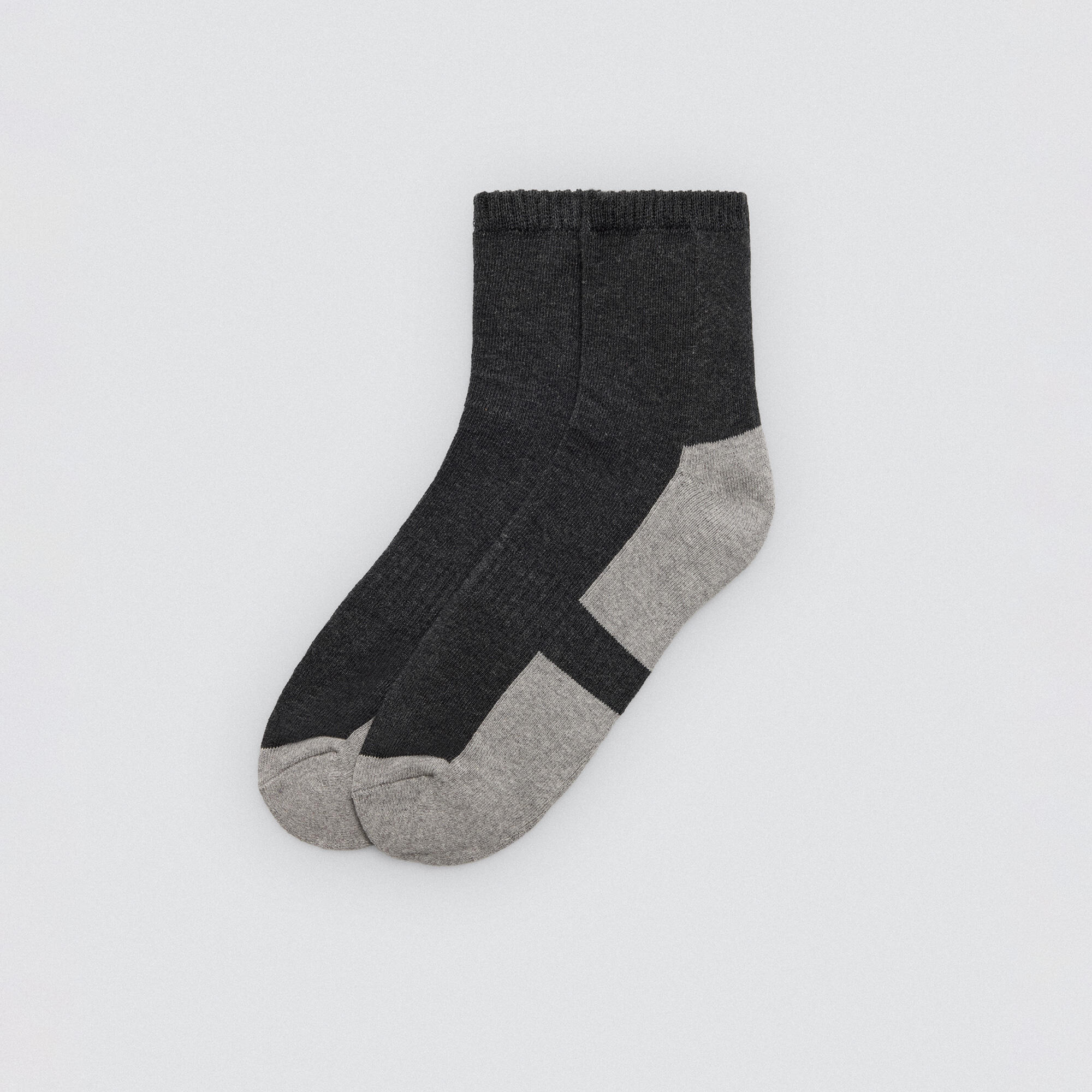 Lot de 3 chaussettes de sport en éponge grises et noires 5/7