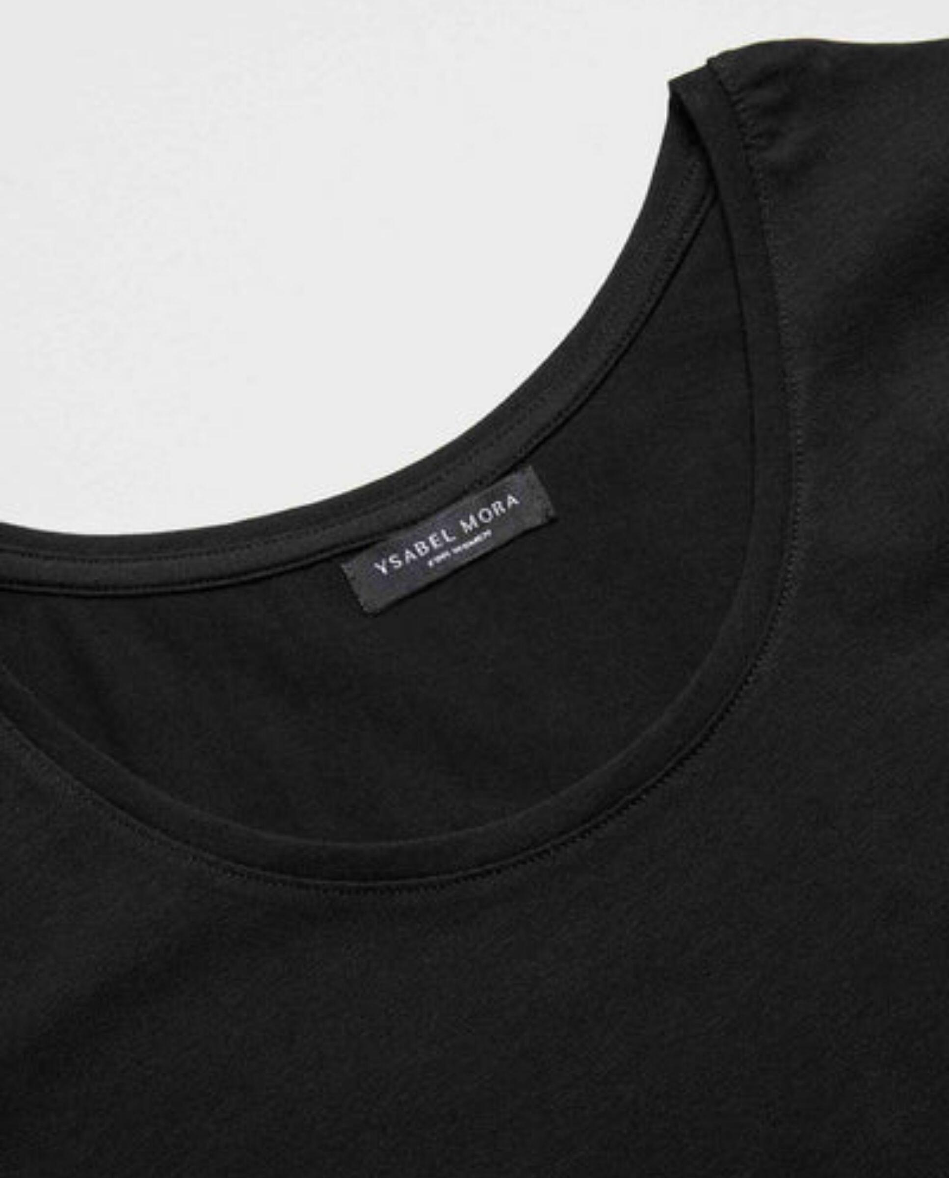 Maillot de corps noir à manches courtes 3/4