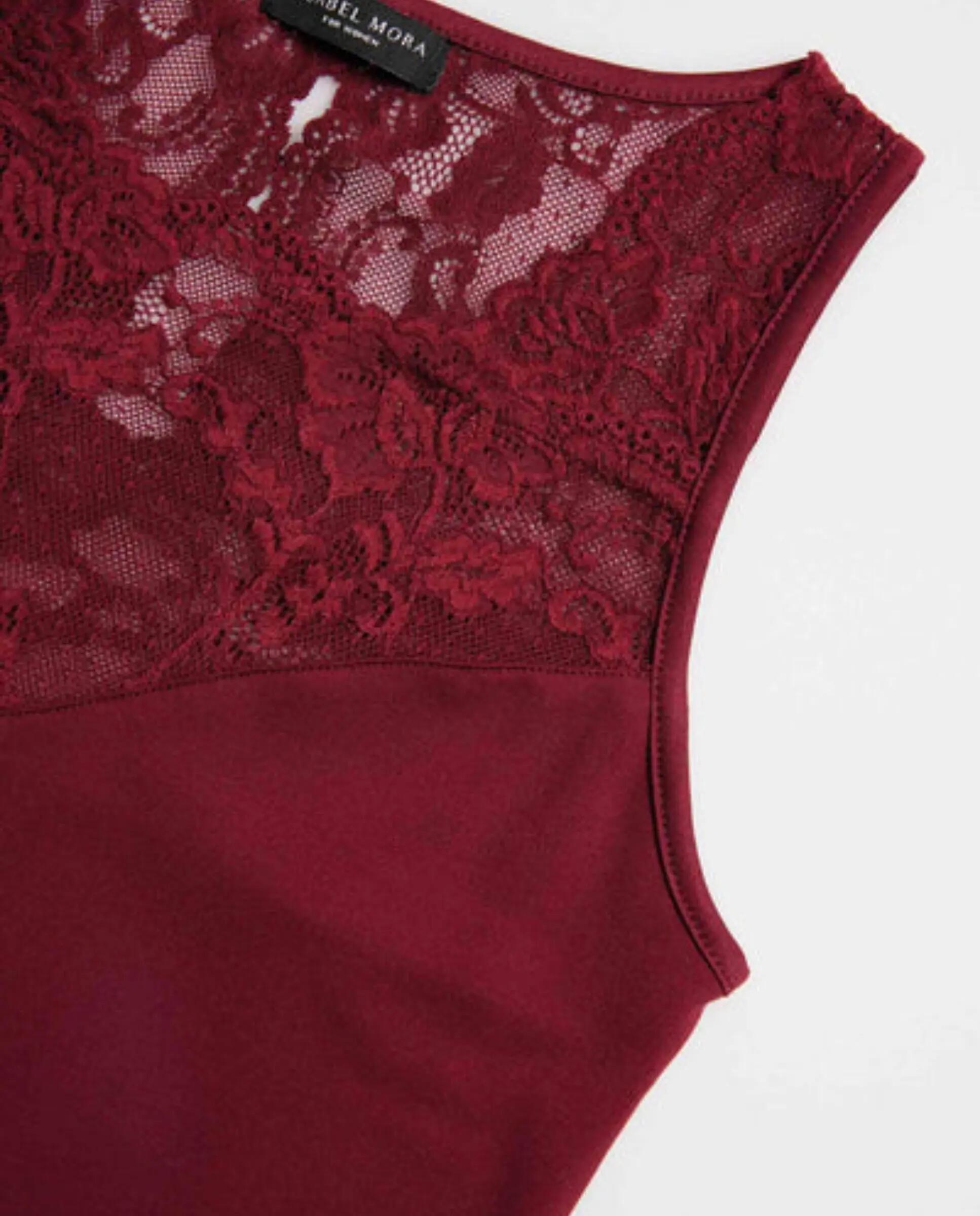 Camiseta térmica sin mangas de Mujer YSABEL MORA con encaje en el escote 2/3