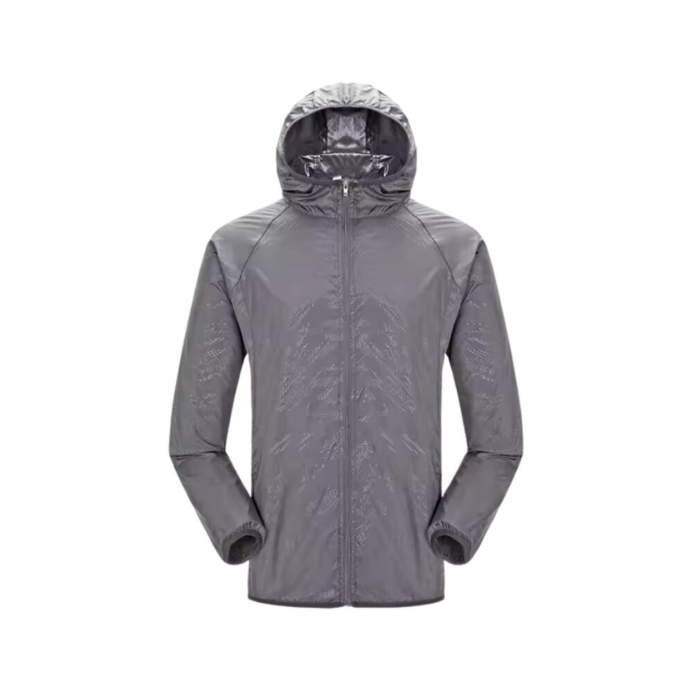 Jacket with Waterproof Quick Dry UV Protection for Hiking (2XL-Grey)