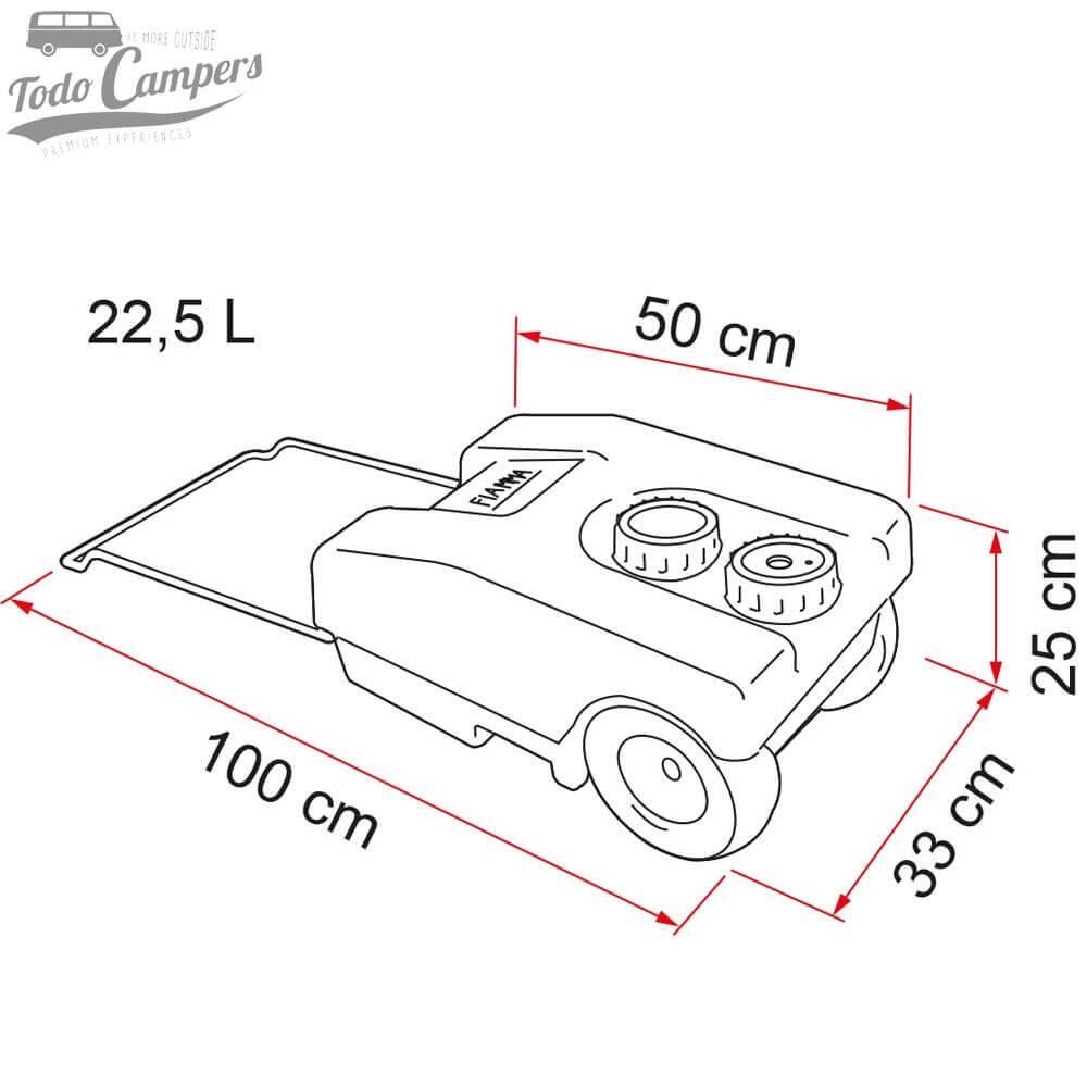 Depósito portátil aguas limpias ROLL-TANK 23 F - 22,5 litros 7/7