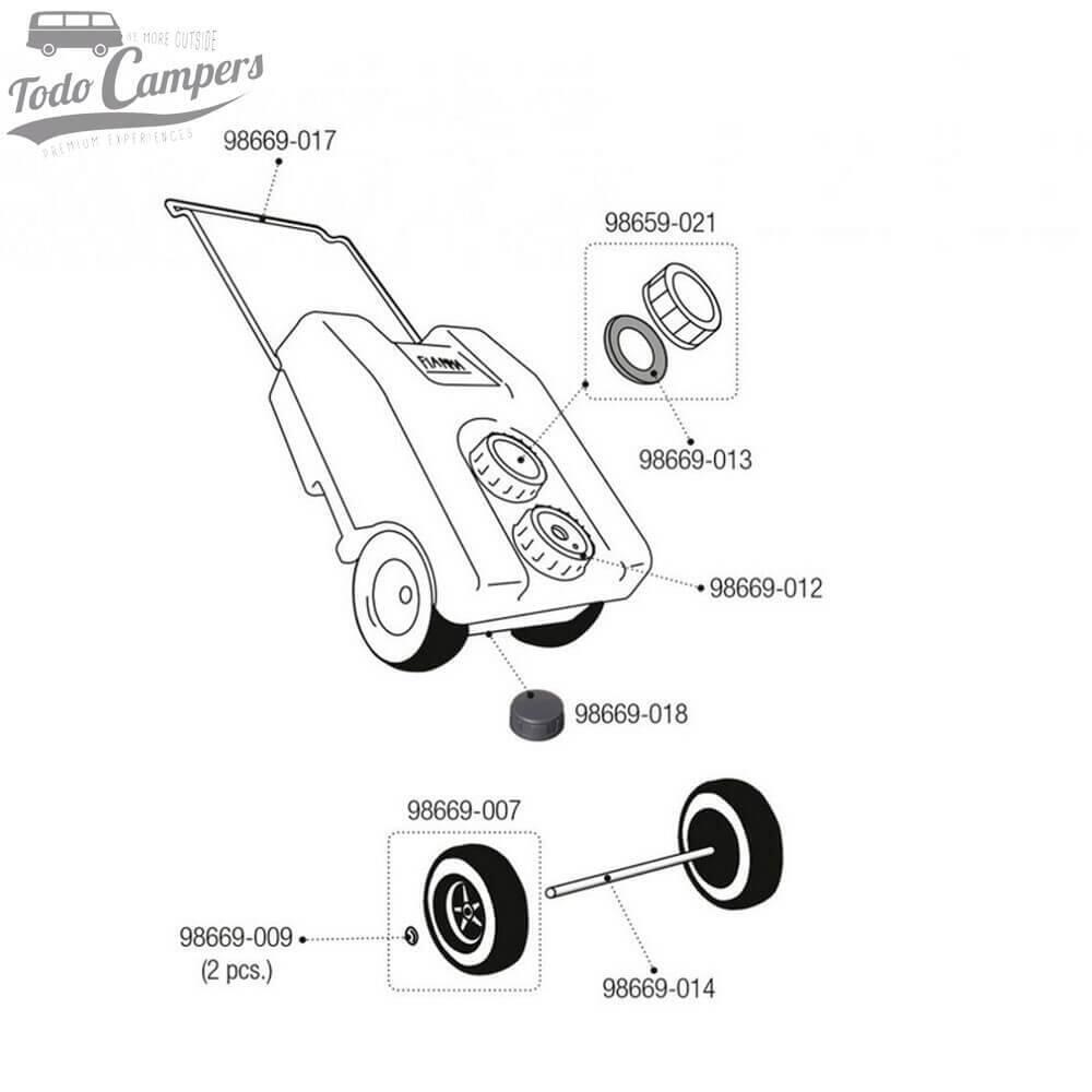 Depósito portátil aguas limpias ROLL-TANK 23 F - 22,5 litros 6/7