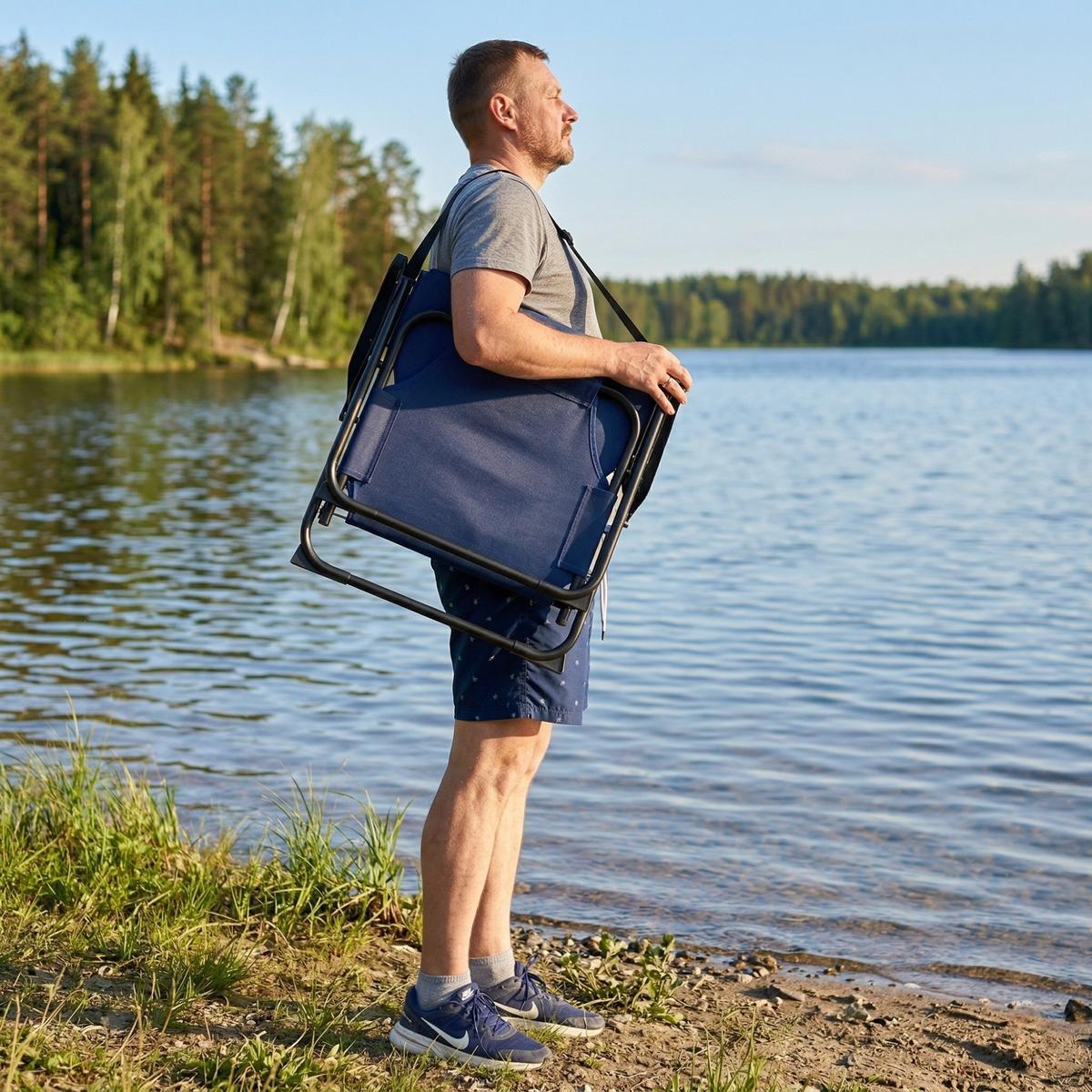Krzesło turystyczne Redcliffs z podłokietnikami 52X54X25/66CM składany 4/7