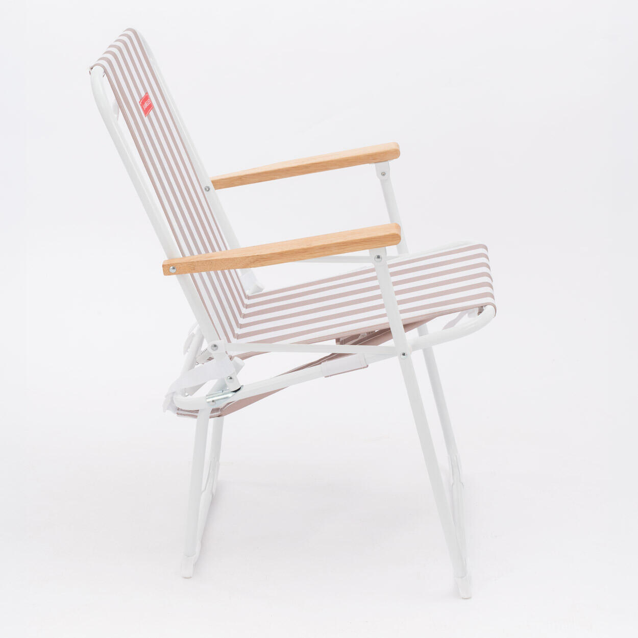 Flamingueo silla playa aluminio beige 3/4