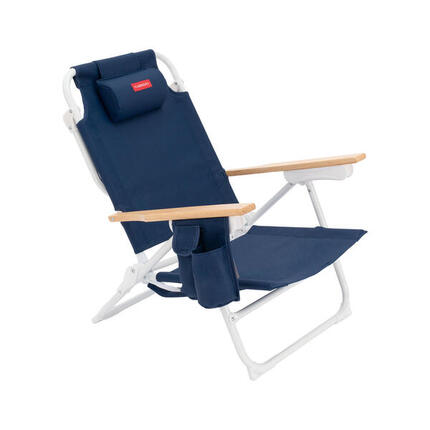 Flamingueo silla playa reclinable 5 posiciones aluminio azul