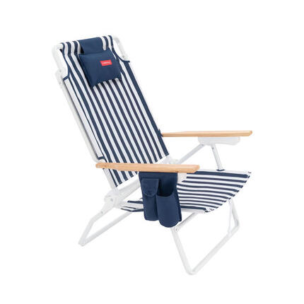 Flamingueo silla playa reclinable 5 posiciones aluminio beige