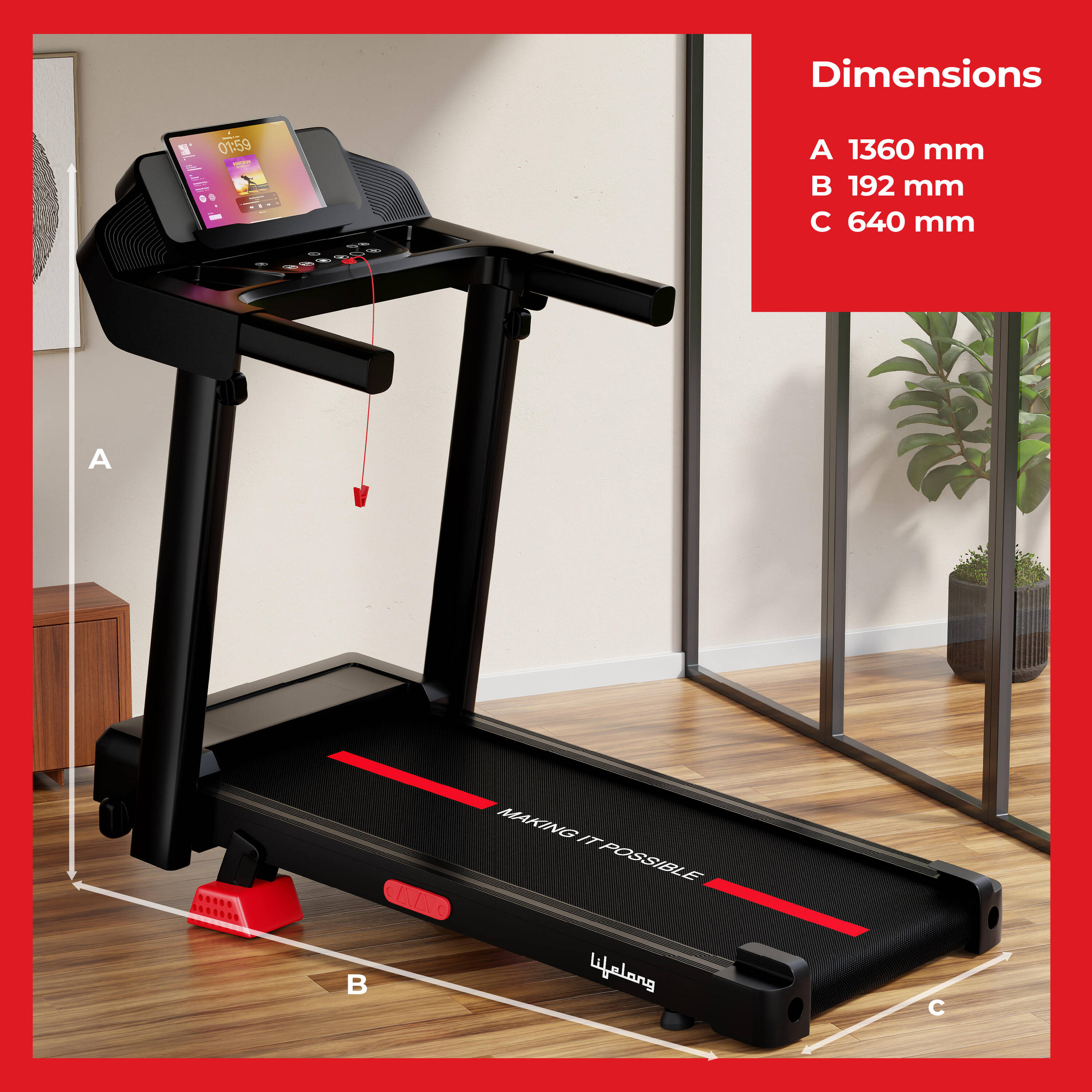 Lifelong 4.5HP Motorized Treadmill for Home | Manual Incline 12% | Foldable Handle | Max Speed 12 km/h | | LED Display | 12 Workout Programs |110 kg Capacity| Ideal Gym Equipment for Home Workout -  2