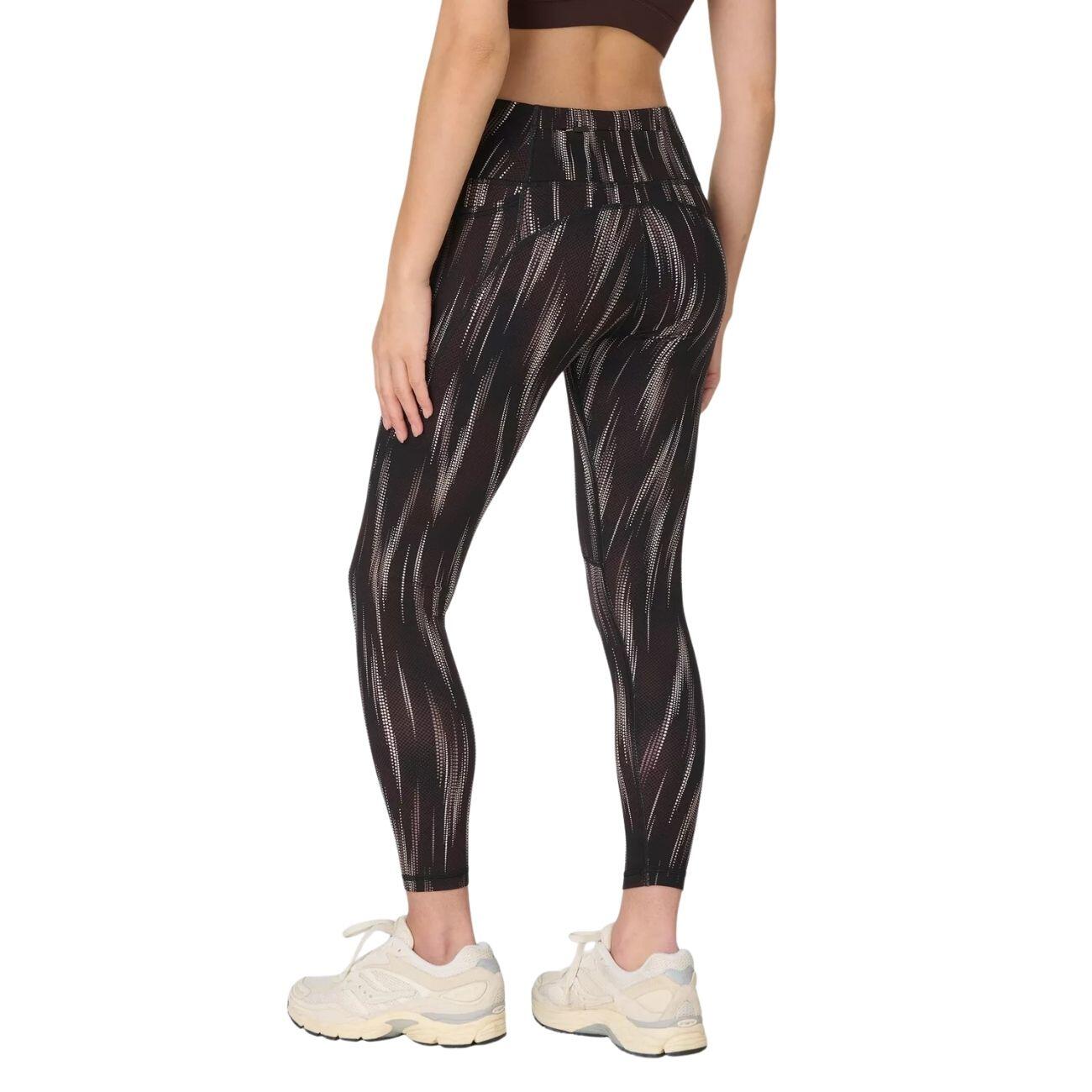 SWEATY BETTY Power Gym Leggings  BROWN STROBE DOT PRINT L 3/7