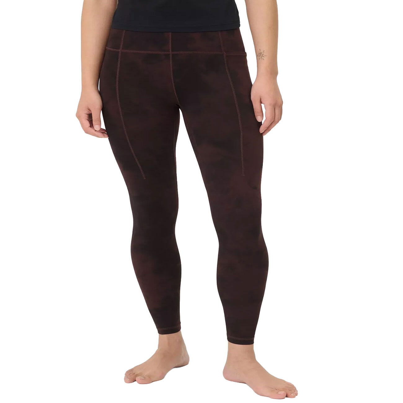 SWEATY BETTY Super Soft Yoga Leggings  DONKERBRUIN TIE-DYE L 5/7