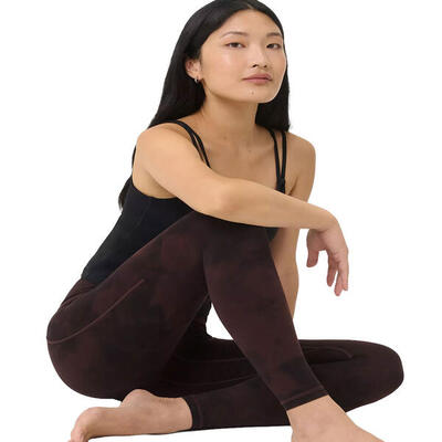 Sweaty betty super soft yoga leggings broek donkerbruin tie-dye l