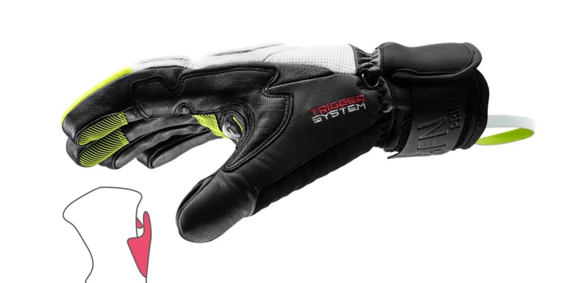 LEKI Leki Handschuhe Griffin Prime 3D white-ice lemon-graphite 2/3