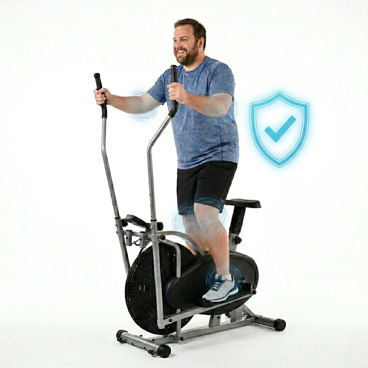 Vélo Elliptique Air Bike 2 en 1 Résistance à Air Cross Training 6/7