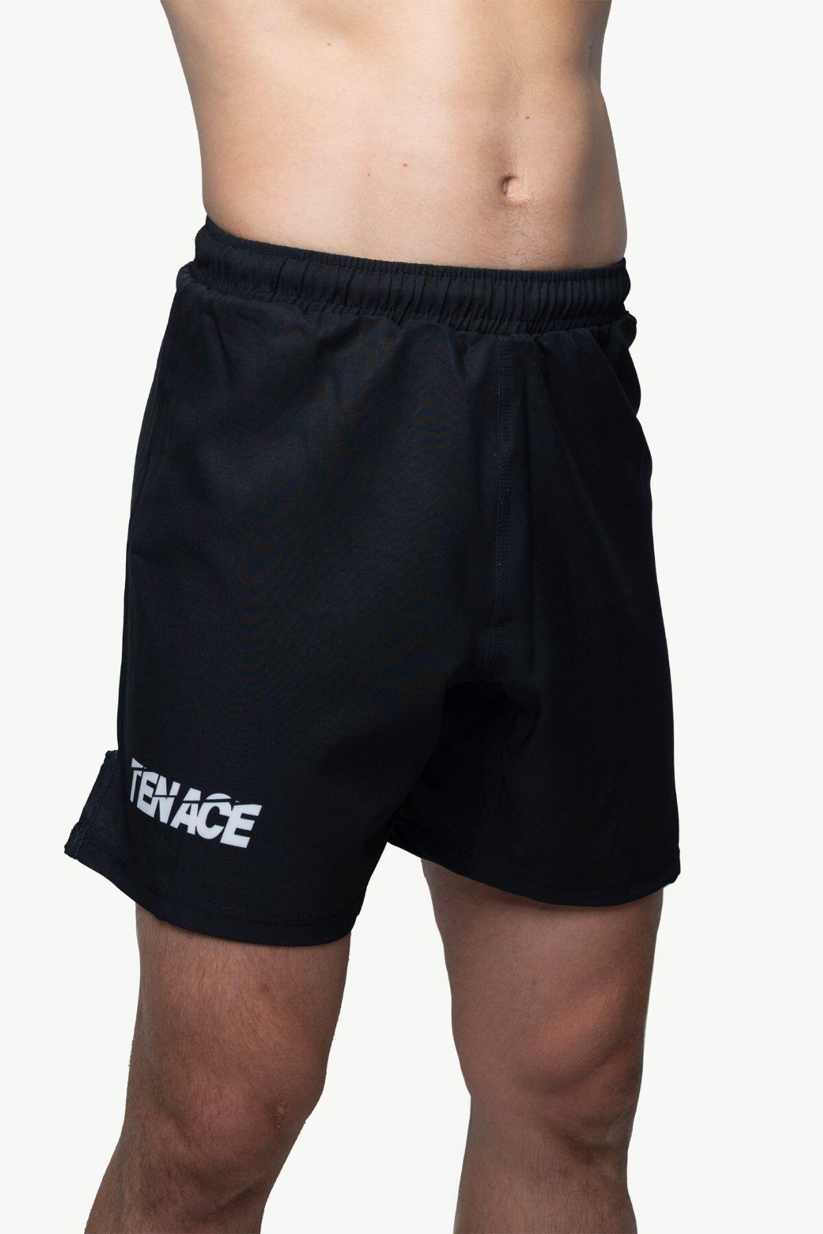 Tenace Calções sem velcro para MMA, BJJ, Grappling - Preto 1/4