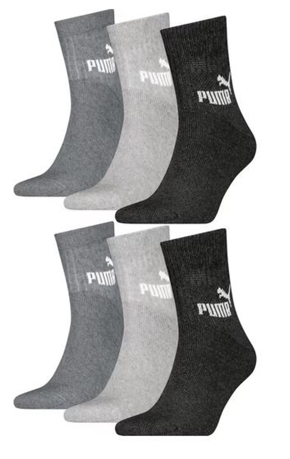PUMA Puma ELEMENTS Short Crew Sportsocken 6-Pack Grey Melange 1/4
