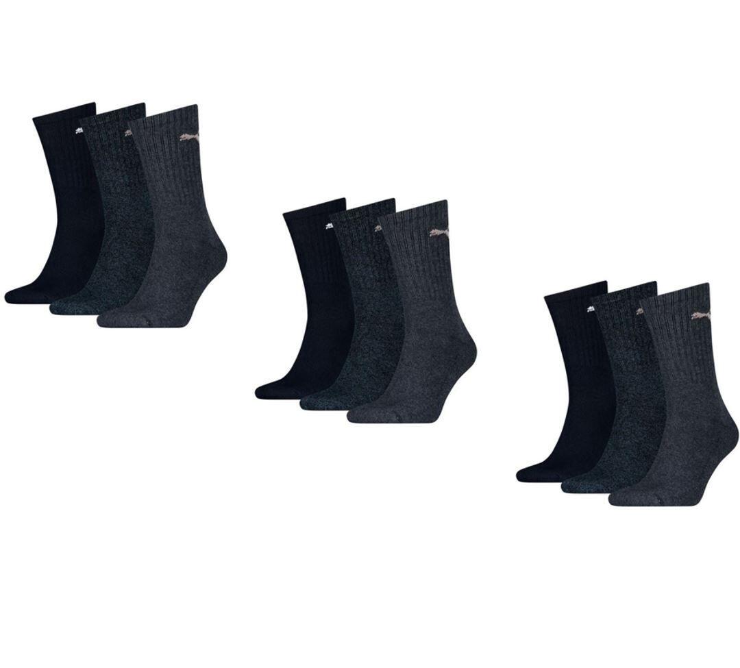 PUMA Puma Sportsocken Regular Crew Socken Sport 9-Pack denim 1/4