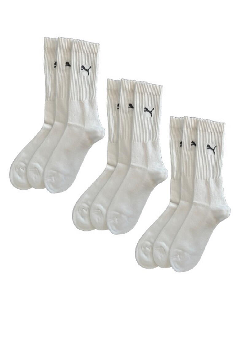 PUMA Puma Sportsocken Regular Crew Socken Sport 9-Pack weiß 4/4