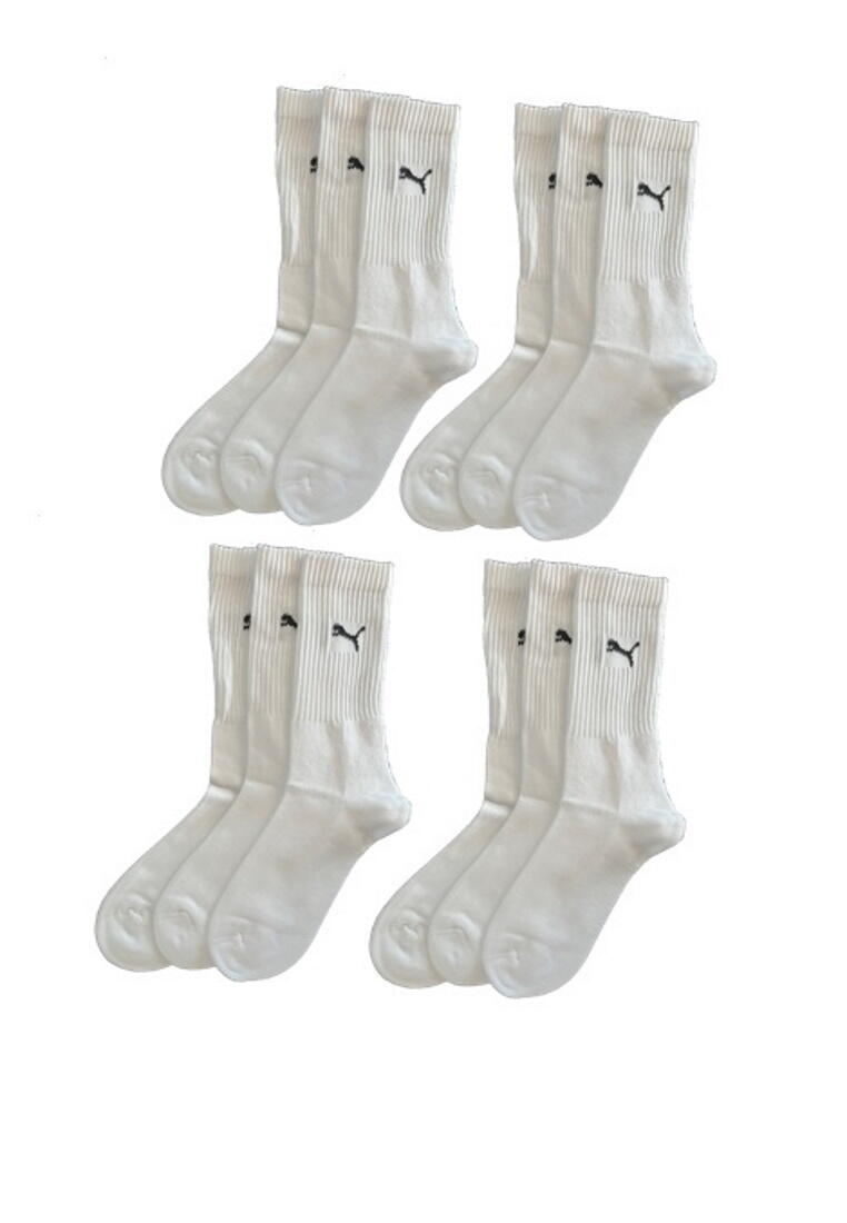 PUMA Puma Sportsocken Regular Crew Socken Sport 12-Pack weiß 4/4